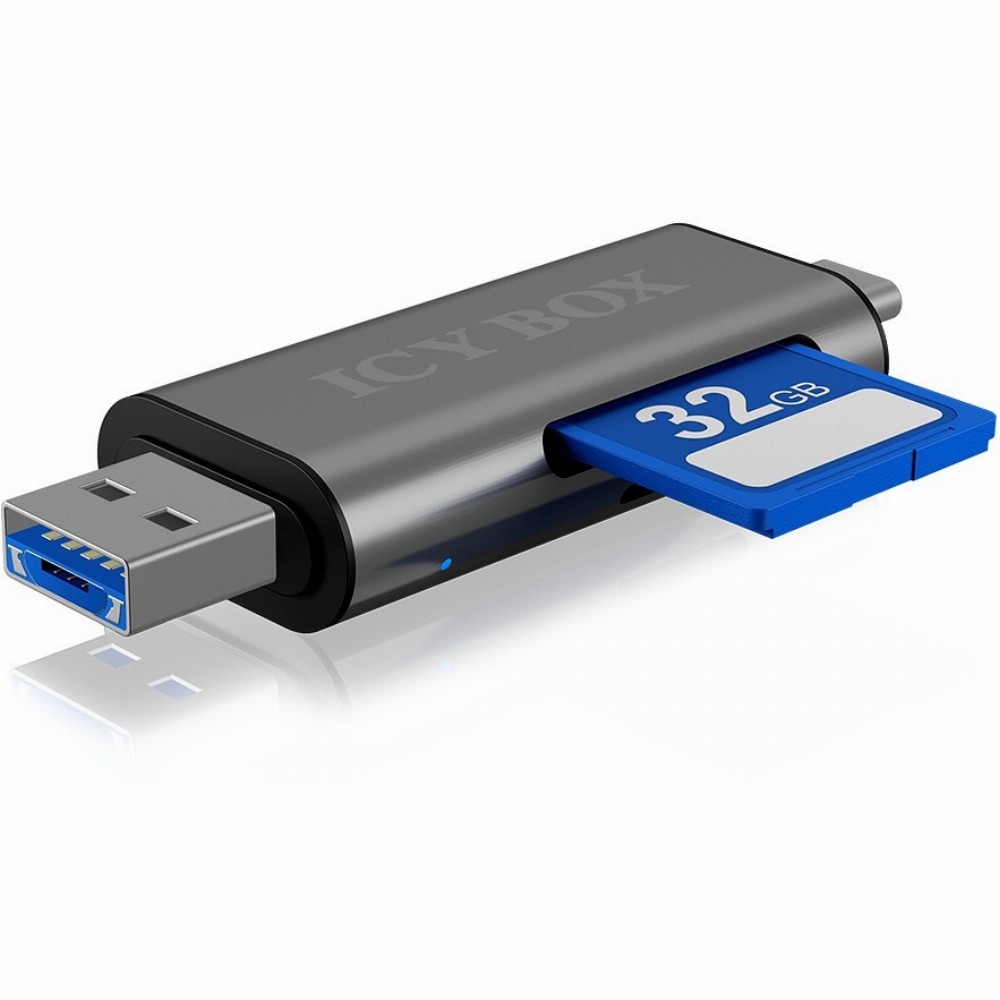CardReader USB SD/MicroSD (TF) USB 2.0 Card Reader mit TypeC & A und