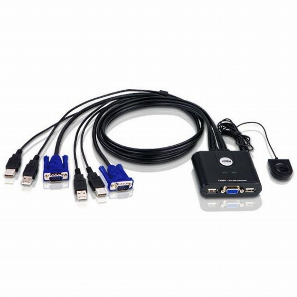 KVM Cable Switch 2 Port USB VGA KVM Switch ATEN Kosatec de