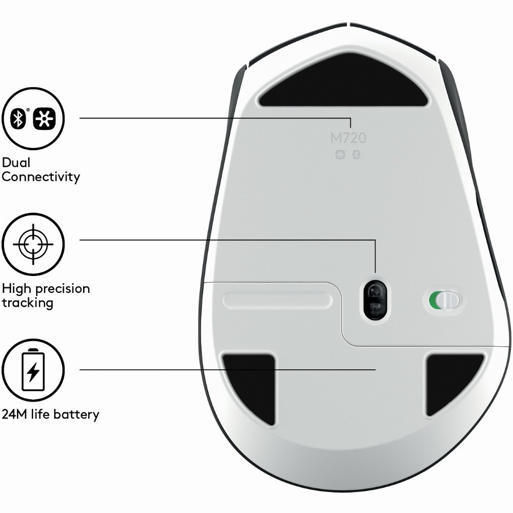 Logitech M720 Triathlon Bluetooth Optisch Maus kosatec.de